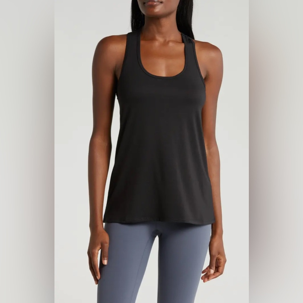 Free Fly Racerback Black Tank Top - Picture 2 of 8